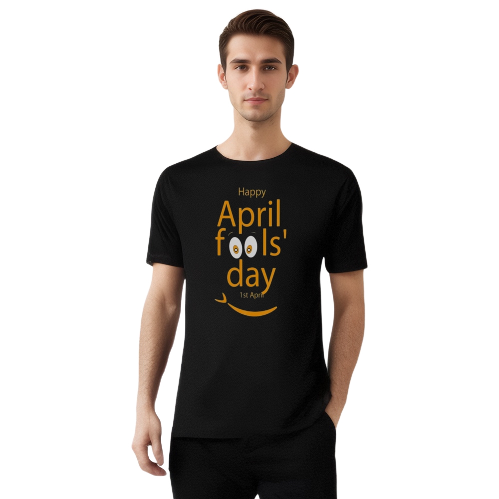 Happy April Fools' Day 1st April Festival Printed T-shirt